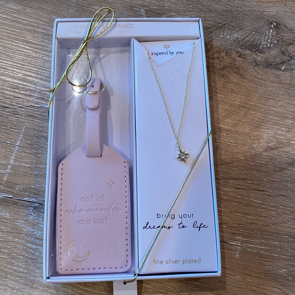 Luggage tag & 16” necklace